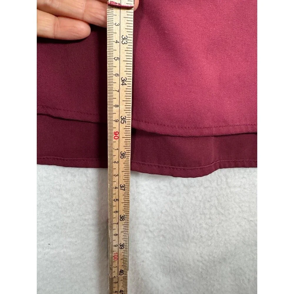 Vince silk shift dress minimalist relaxed burgundy preppy sz‎ XS